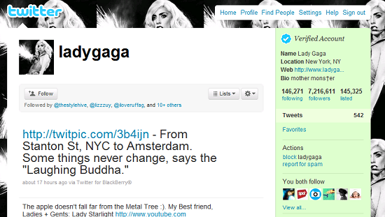 twitter Lady Gaga