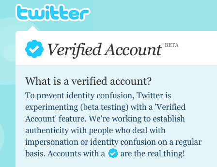 twitter verified account